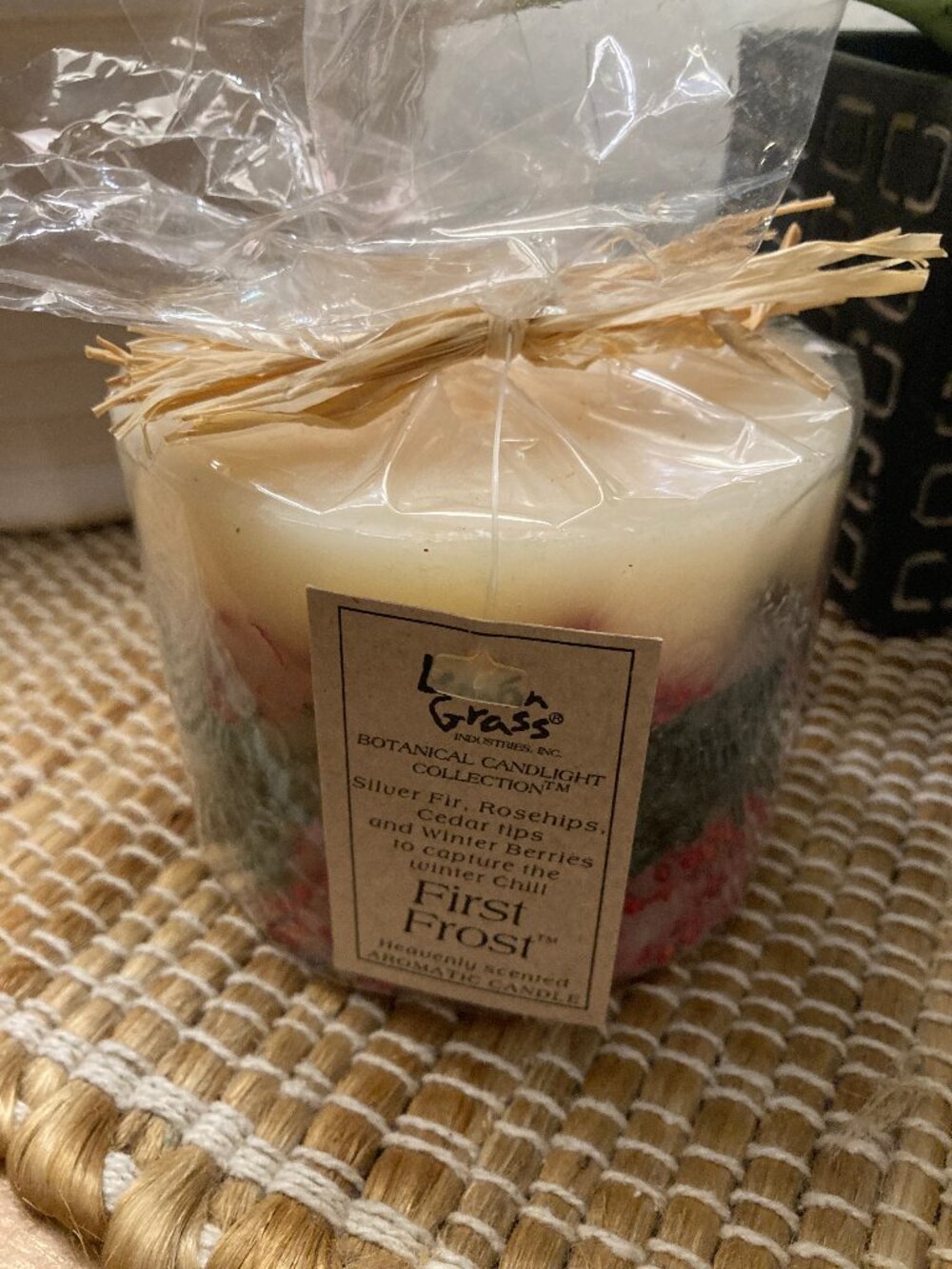 Lemon Grass Botanical Candlelight Collection Handmade Aromatic Candle 3.25"
